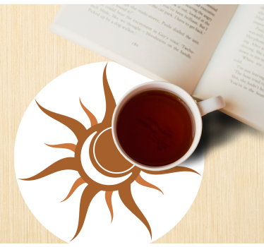 Coasters with curved sun symbol - TenStickers