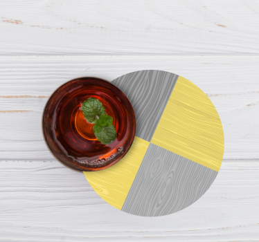 Coasters with wood grain circular pattern - TenStickers