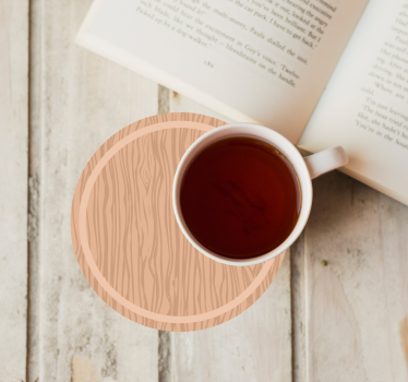 Coasters with wood grain surface - TenStickers