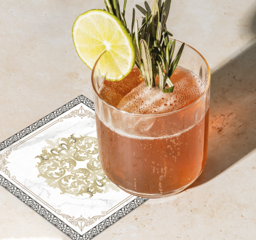Elegant golden baroque coasters - TenStickers