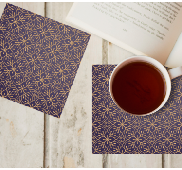 Elegant Indian design retro coasters - TenStickers