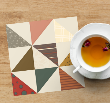 Geometric color segments coasters - TenStickers