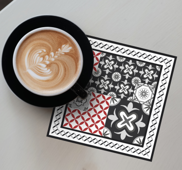 Geometric patterns collage coasters - TenStickers