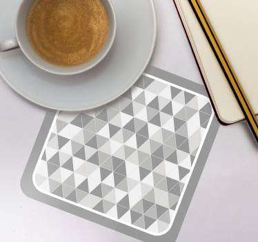 Geometric triangle pattern coasters - TenStickers