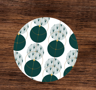 Glamour style geo art modern drink coaster - TenStickers