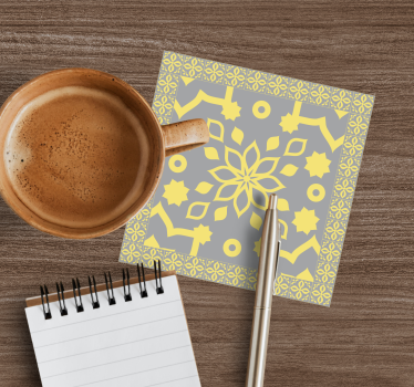 Intricate botanical coasters - TenStickers