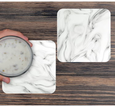 Marble swirl pattern coasters - TenStickers