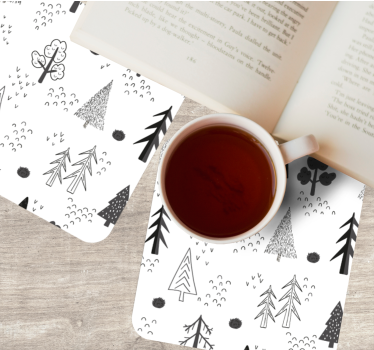 Natural line art coasters - TenStickers