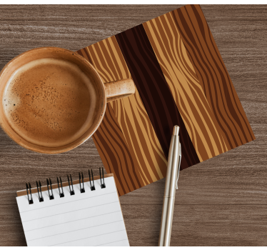 Natural wood grain coasters - TenStickers