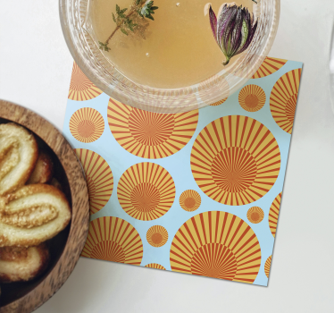 Radiant circular patterns coasters - TenStickers