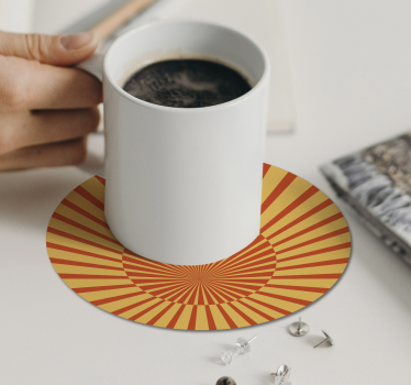 Radiant sunburst pattern coasters - TenStickers