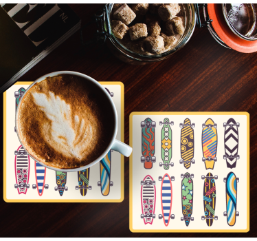 Skateboards retro coasters - TenStickers