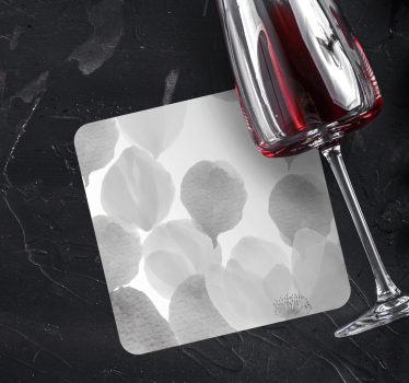 Soft gray petals coasters - TenStickers