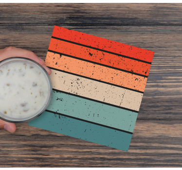 Textured striped layers coasters - TenStickers