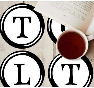 Typewriter letters personalised beer mats - TenStickers