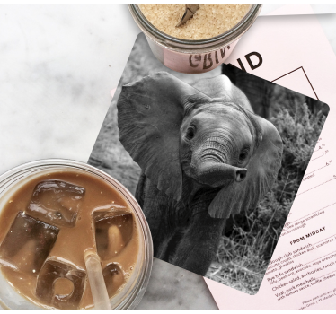 Vintage coasters adorable baby elephant design - TenStickers