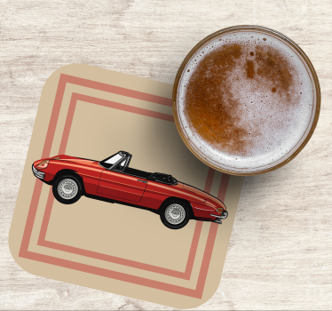 Vintage coasters with classic convertible design - TenStickers