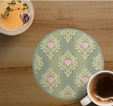 Vintage coasters with detailed botanical design - TenStickers