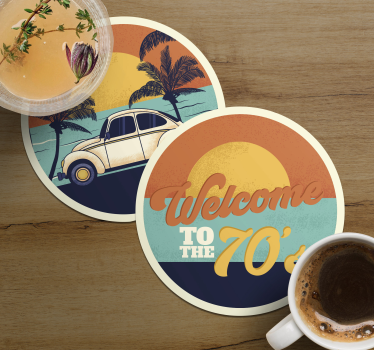 Welcome to 70's retro coasters - TenStickers