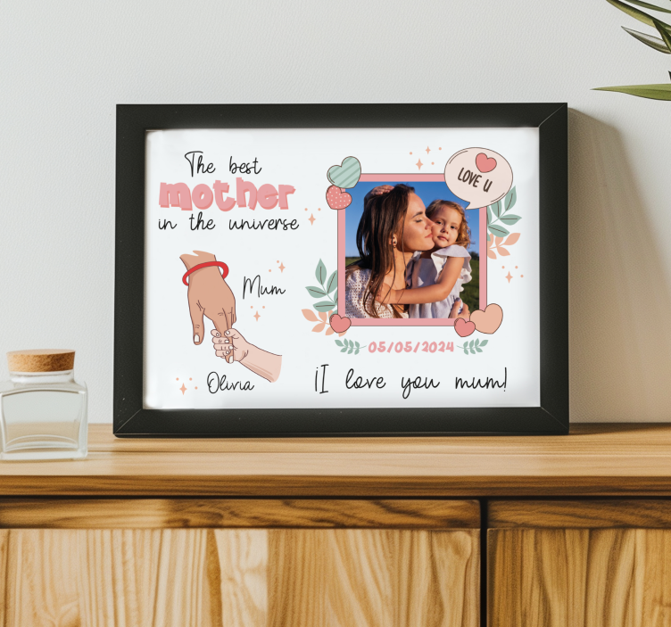Best mother in the universe wall poster gift - TenStickers