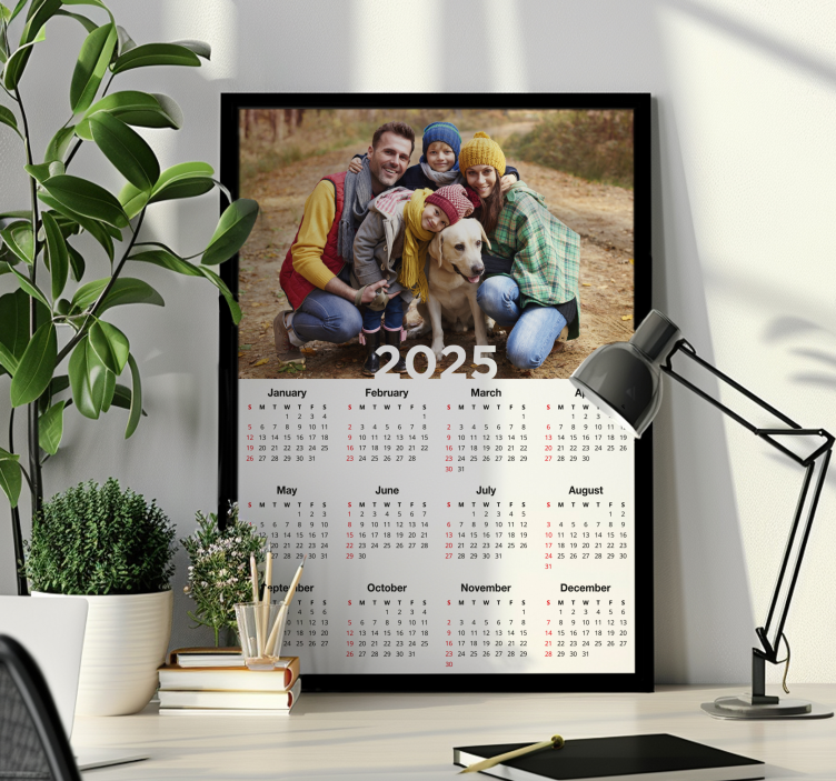 Calendar 2025 customisable poster - TenStickers