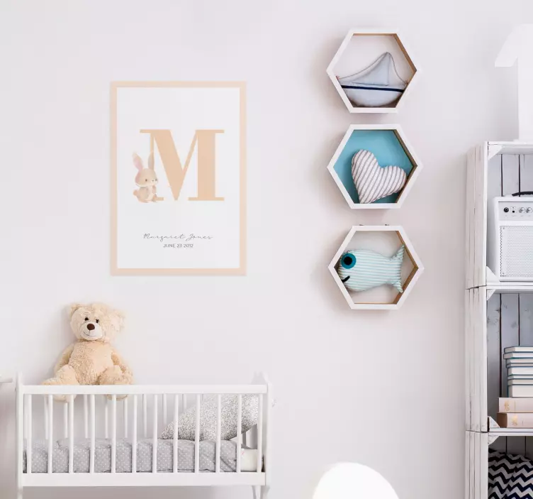 Custom initial customisable poster - TenStickers