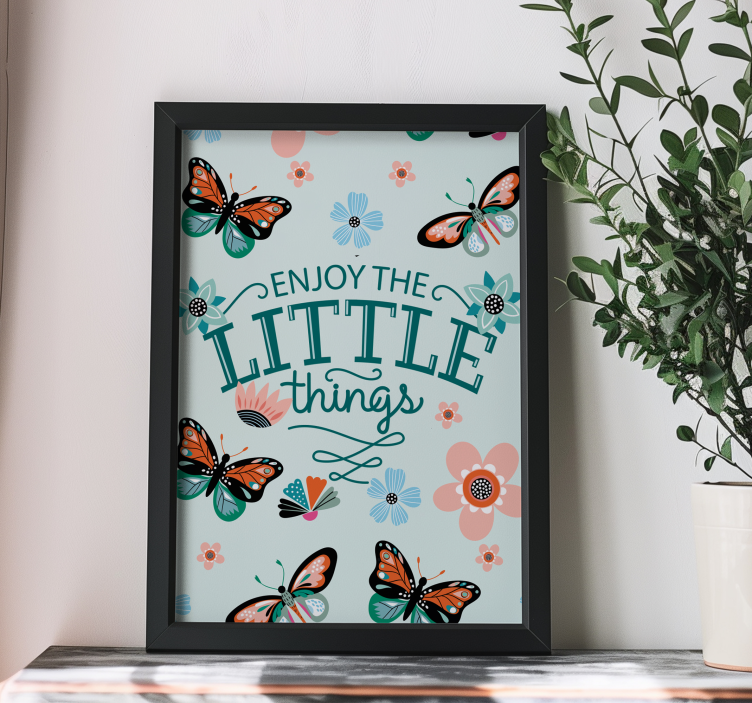 Enjoy the little things living room poster - TenStickers