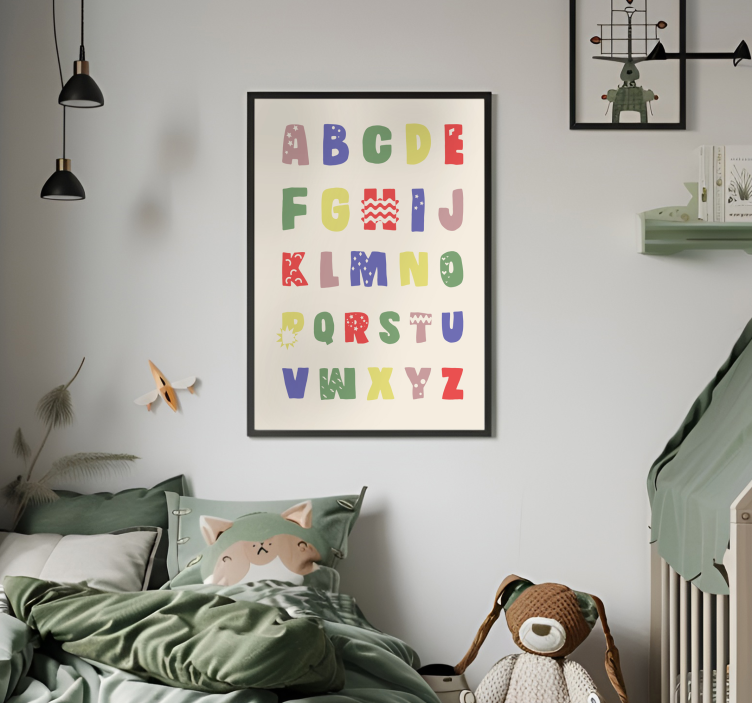 Geometracial alphabet nursery poster - TenStickers