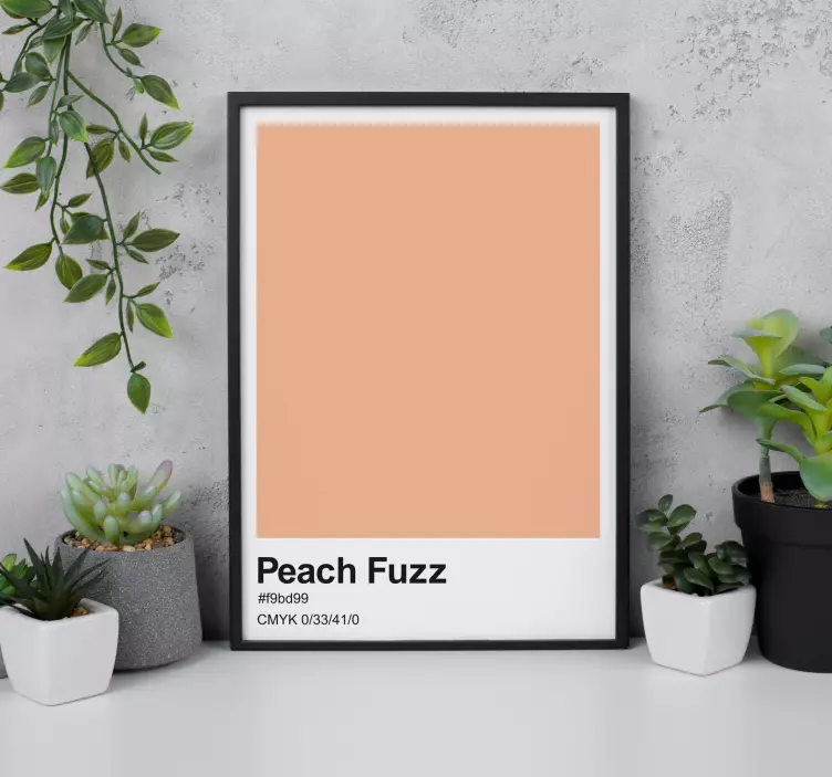 Peach fuzz monocolor wall poster - TenStickers