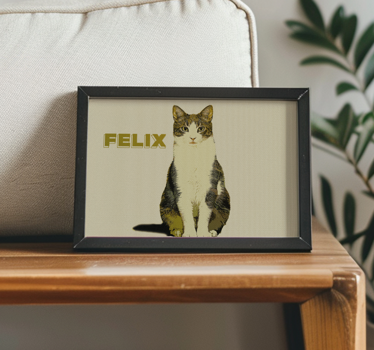 Personalised illustration half tone pet poster - TenStickers