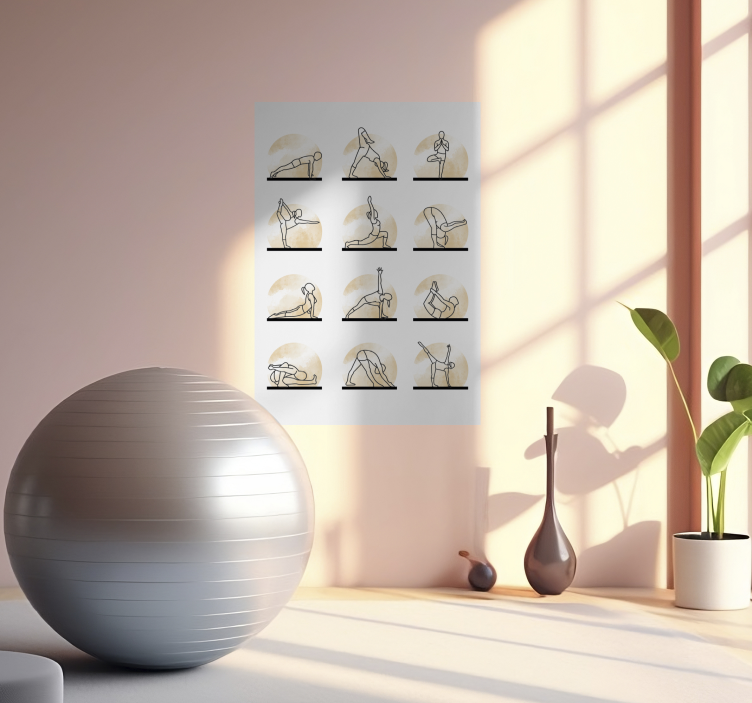 Yoga Poses poster  poster for wall - TenStickers