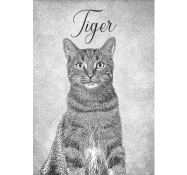 Personalised drawing style pet poster - TenStickers
