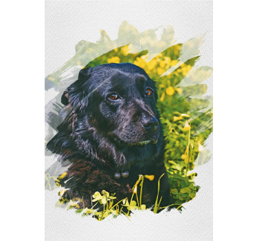 Personalised watercolour effect pet poster - TenStickers