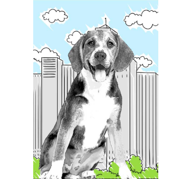 Personalised cartoon design pet poster - TenStickers