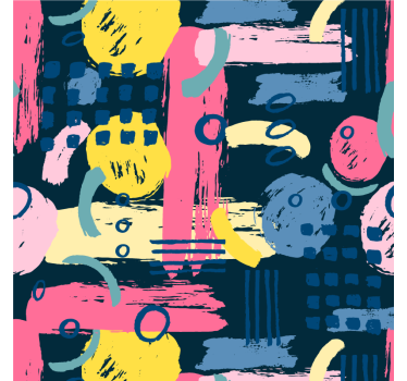 Living room poster colorful abstract art - TenStickers