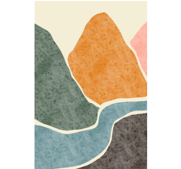 Living room poster modern abstract painting - TenStickers