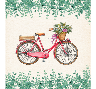 Living room poster rustic vintage bicycle - TenStickers
