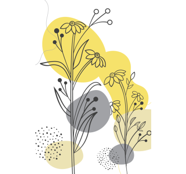 Living room poster of pantone plants - TenStickers