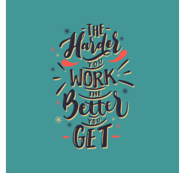 Living room poster believe in hard work - TenStickers