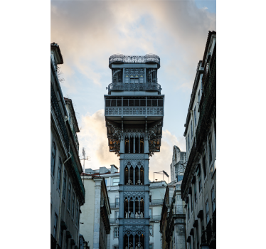 Living room poster lisboa elevator art print - TenStickers