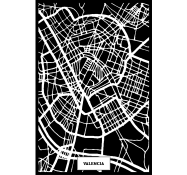 Living room poster topographic map of valencia - TenStickers