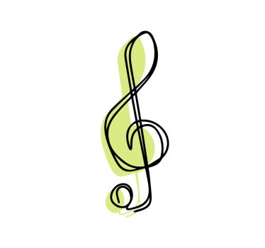 Living room poster minimalist music note cute design - TenStickers