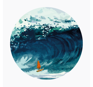 Living room poster of a windsurfer athlete - TenStickers
