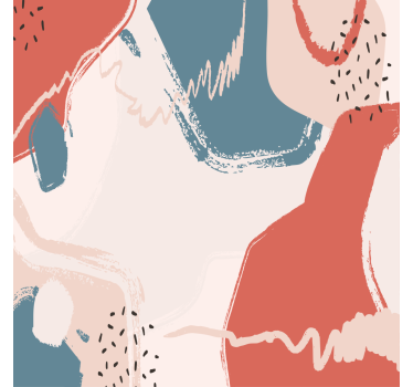 Living room poster abstract wall art shapes - TenStickers