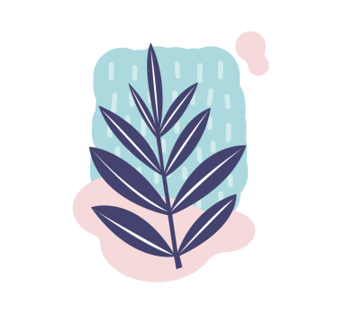 Flowers poster abstract leaf print - TenStickers