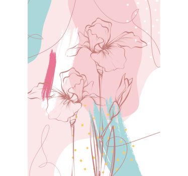 Flowers poster abstract floral designs - TenStickers