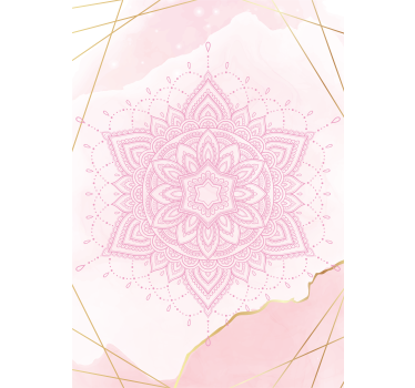 Pink watercolor mandala zen poster - TenStickers
