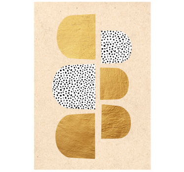 A golden abstract poster - TenStickers