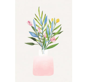 Flowers in a Pot wall poster - TenStickers
