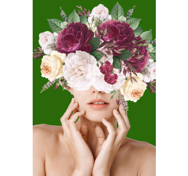 Floral Woman poster - TenStickers